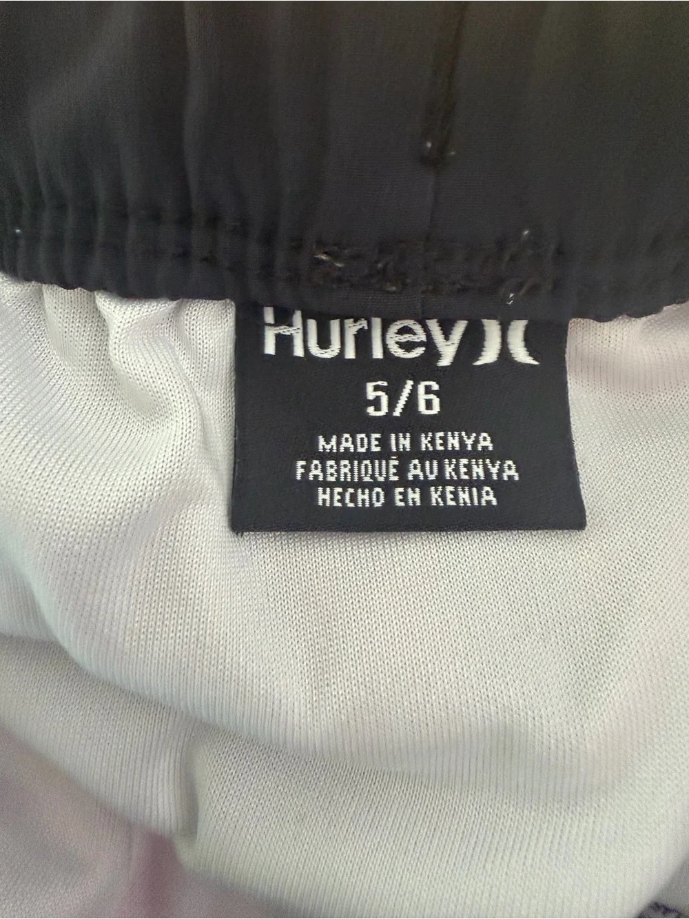 Hurley Red Swim Shorts with Black Waistband and Pocket